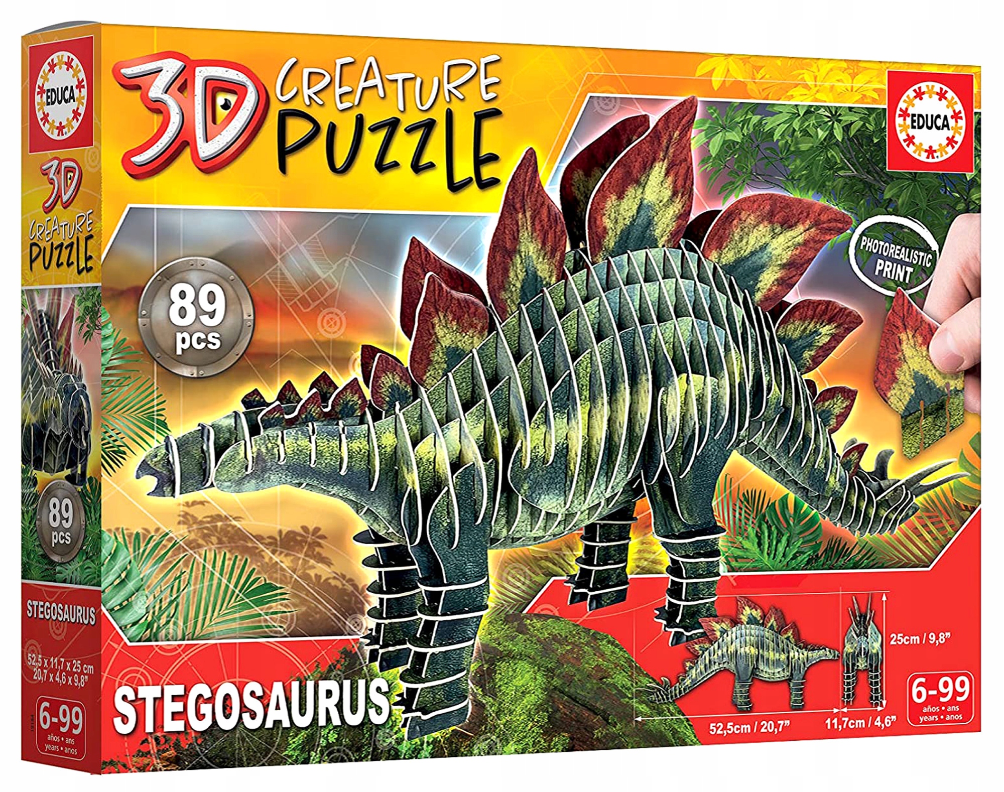 

Educa Puzzle 3D Dinozaury Stegozaur 89 el.