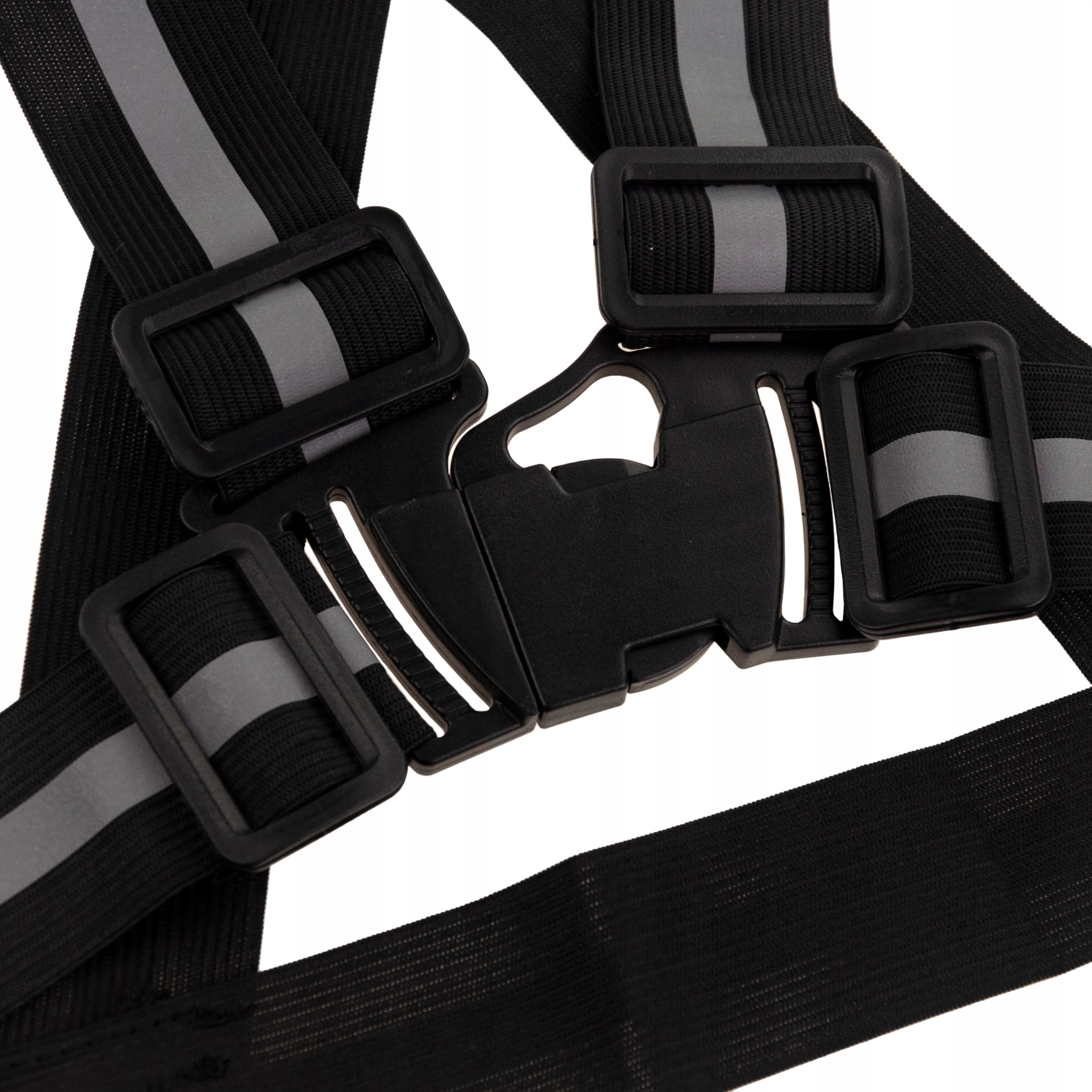 SZELKI ODBLASKOWE KAMIZELKA BEZPIECZEŃSTWO CZARNE Model AG590B