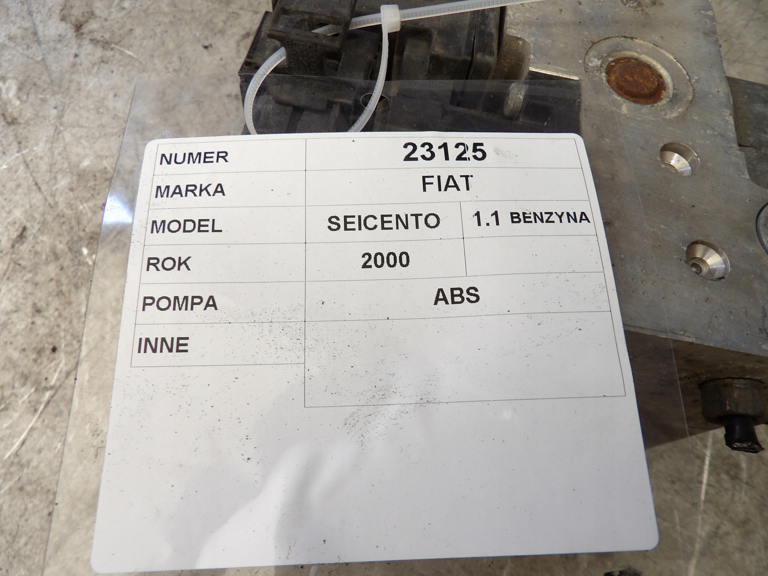 Fiat Seicento pumpa ABS 0265216710