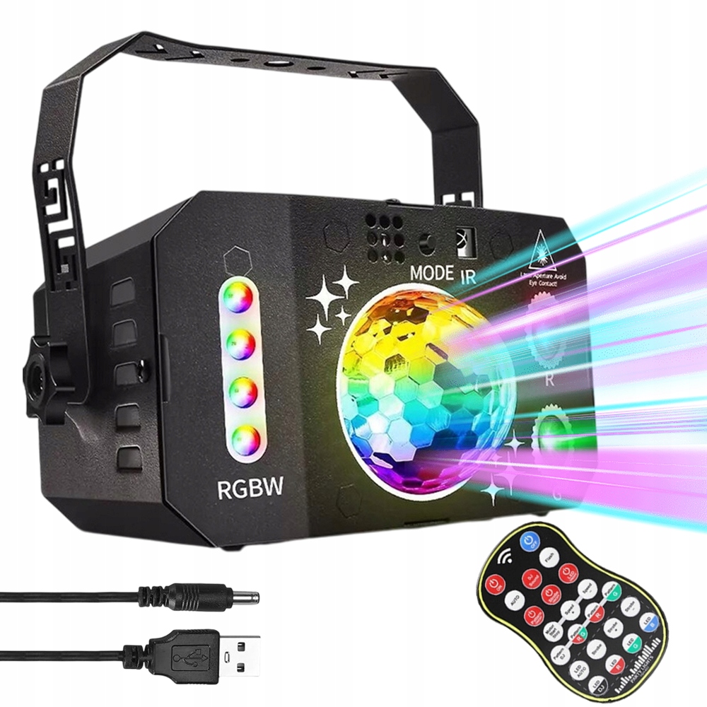 Diskotékové Lampy Disco Dj Led Párty Osvětlení Dálkové Ovládání
