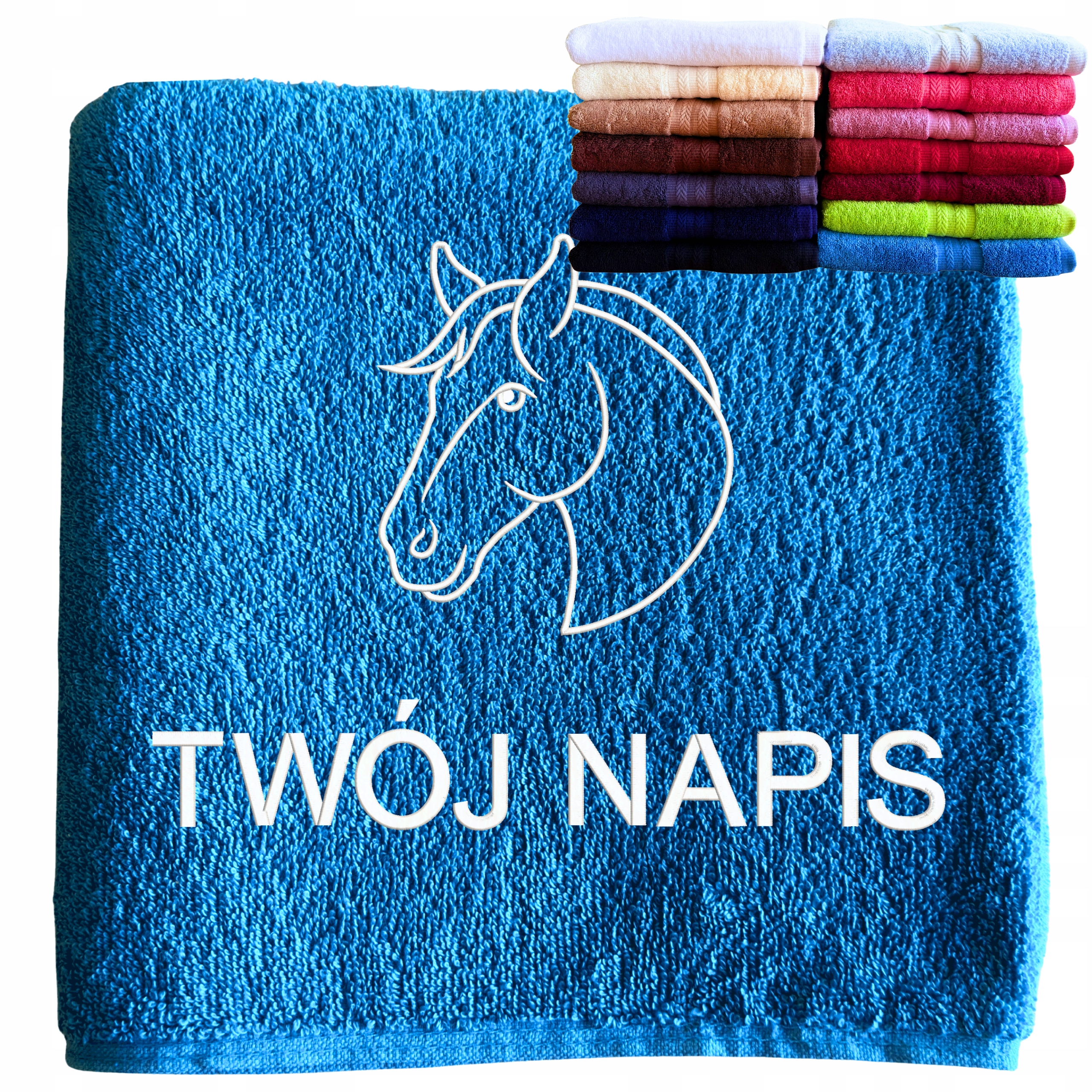 dla Miłośniczki Koni jazdy konnej koniary Ręcznik z koniem