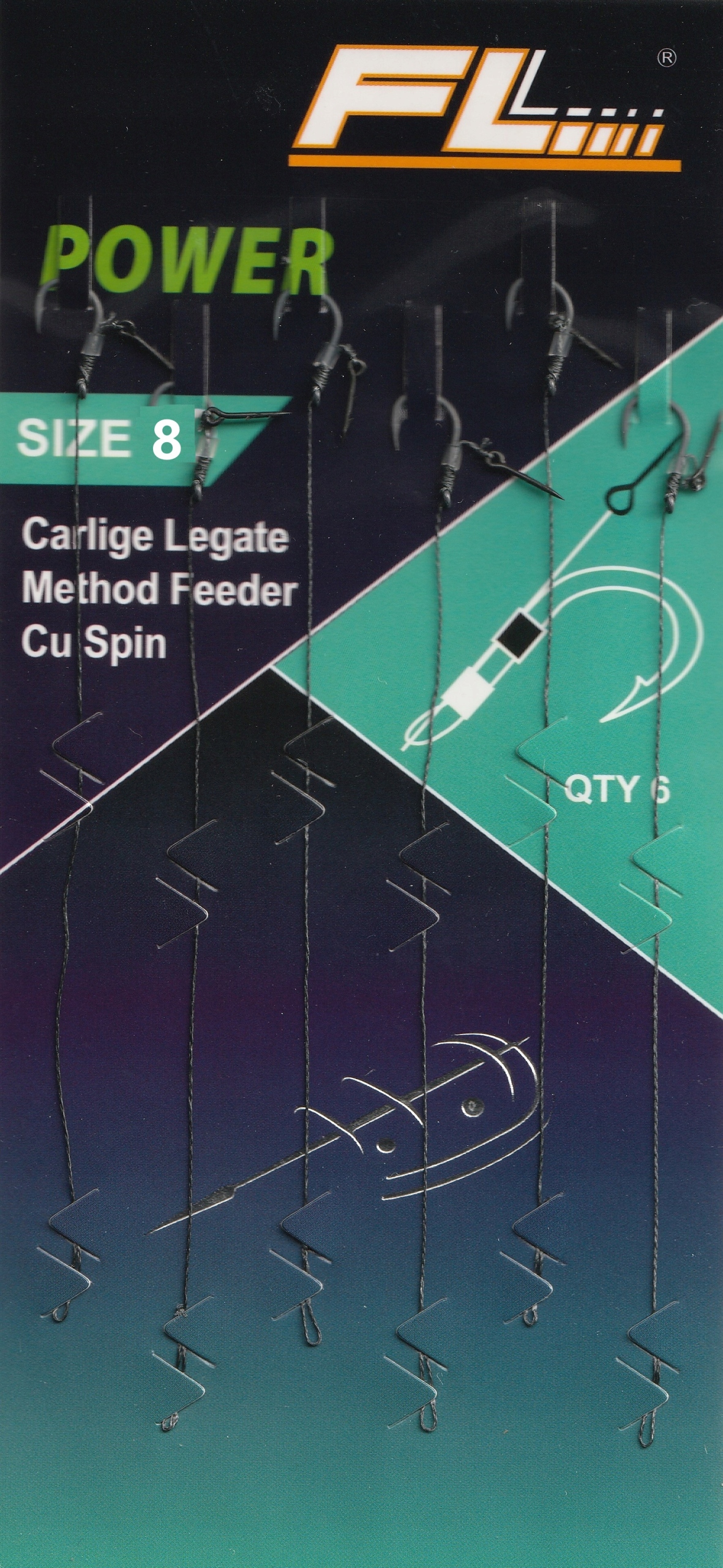 Przypony Do Metody Method Feeder Na Plecionce Hak 8 Power Z Igłą 10CM