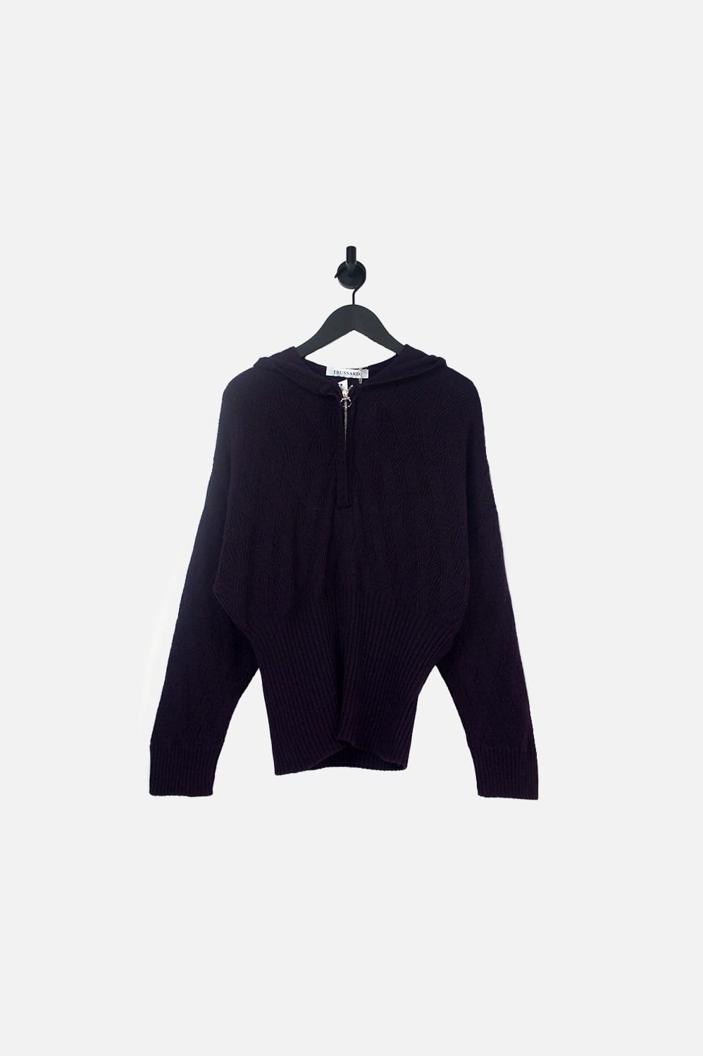 Tru Trussardi Fialový Svetr Kapuce (xs)