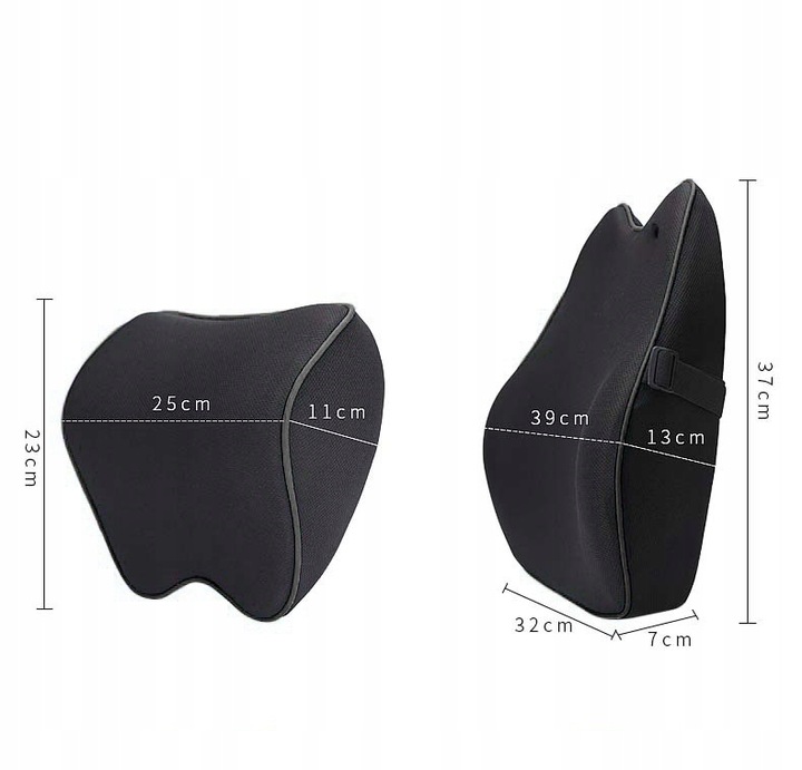 PODUSZKA PODRÓŻNA SAMOCHODOWA ZAGŁÓWEK NA FOTEL SAMOCHODOWY DO AUTA -CZARNA Waga produktu z opakowaniem jednostkowym 1 kg