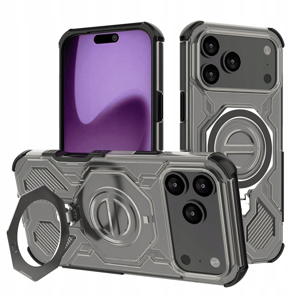 Techsuit Carbon Shield Pro Etui na iPhone 17 Pro Max dymowoczarne