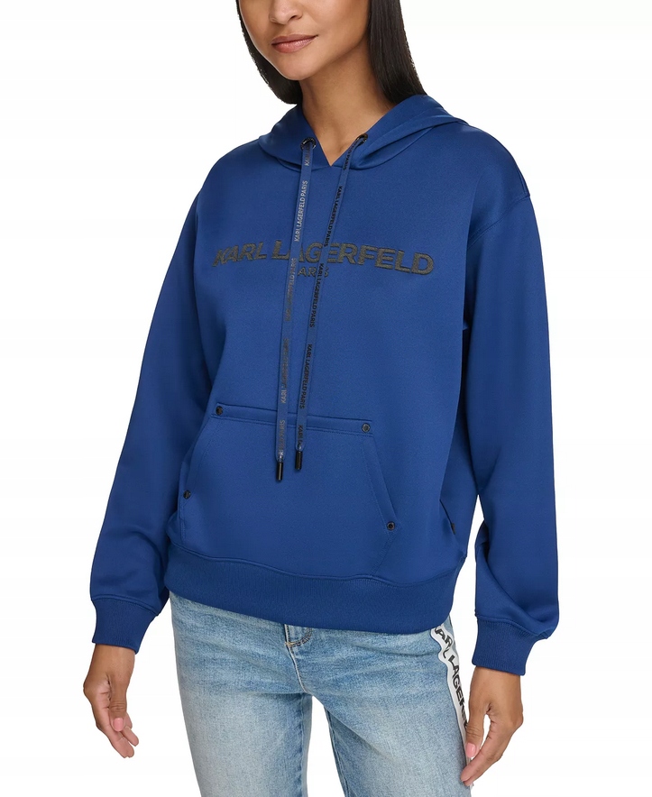 Karl Lagerfeld dámská mikina Logo-Print modrá M