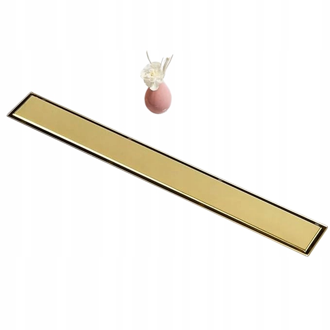 Lineárny odtok 80 cm Zlatý Nízky Sifón 2v1 Vysoká Priepustnosť Oceľ 304