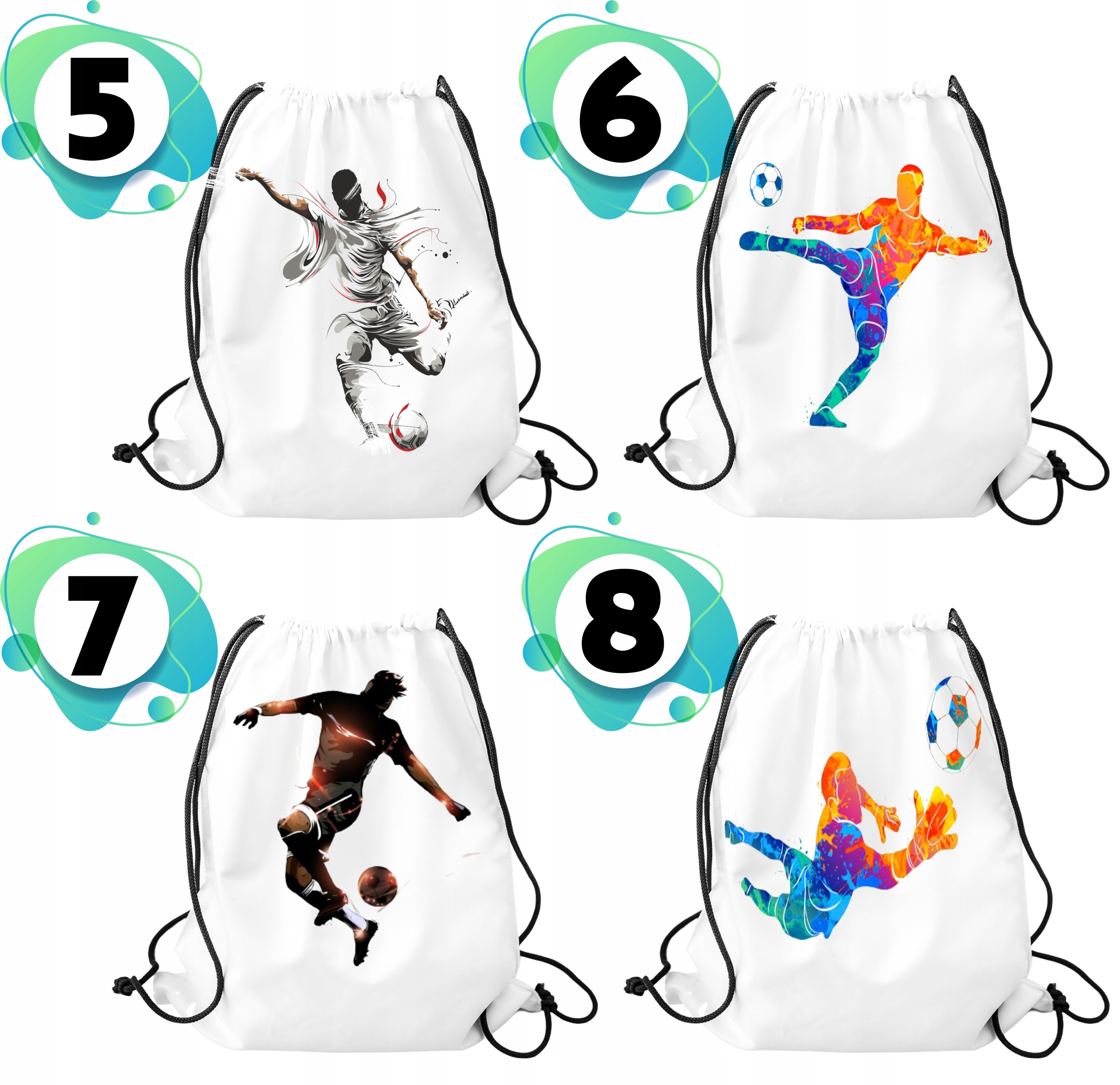 WOREK SZKOLNY PIŁKARSKI NA BUTY PIŁKA NOŻNA + IMIĘ Marka MS