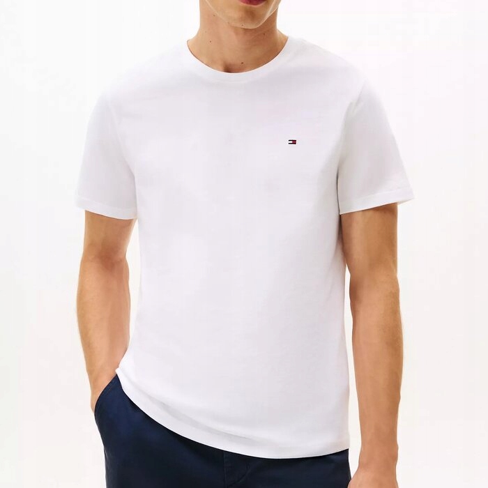 Tričko Tommy Hilfiger bílé bavlněné klasické pánské XXL (nové)