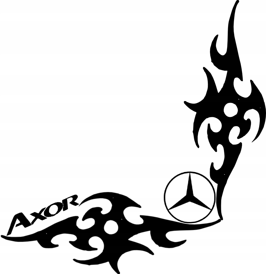 Naklejki na narożniki szyby MERCEDES TIR wzór 2