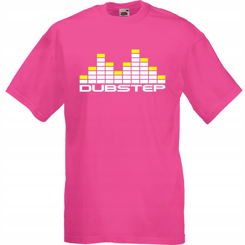 

Koszulka z nadrukiem dubstep muzyka dub XL fuksja