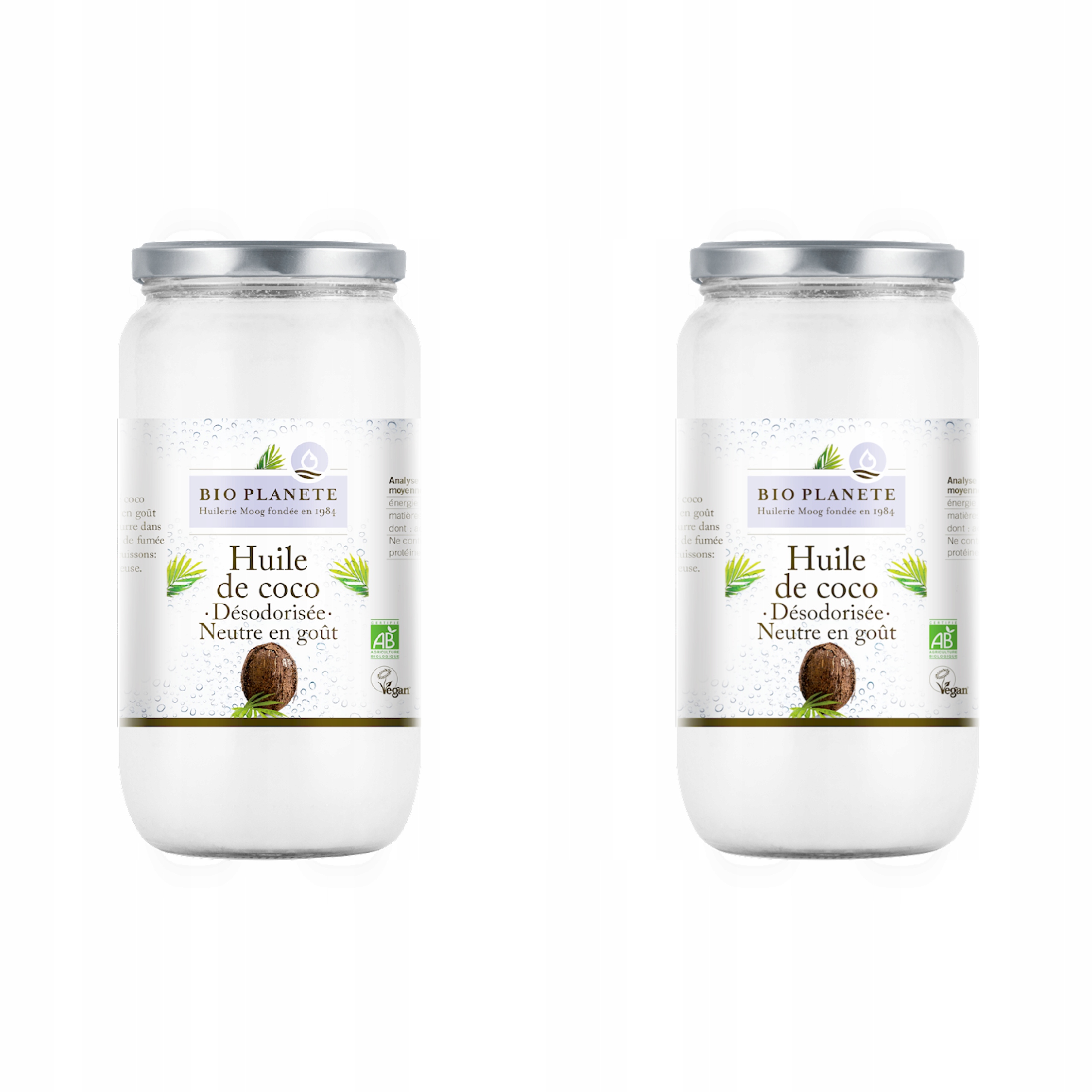 2x Olej Kokosowy Bezwonny Bio 950 ml Bio Planete