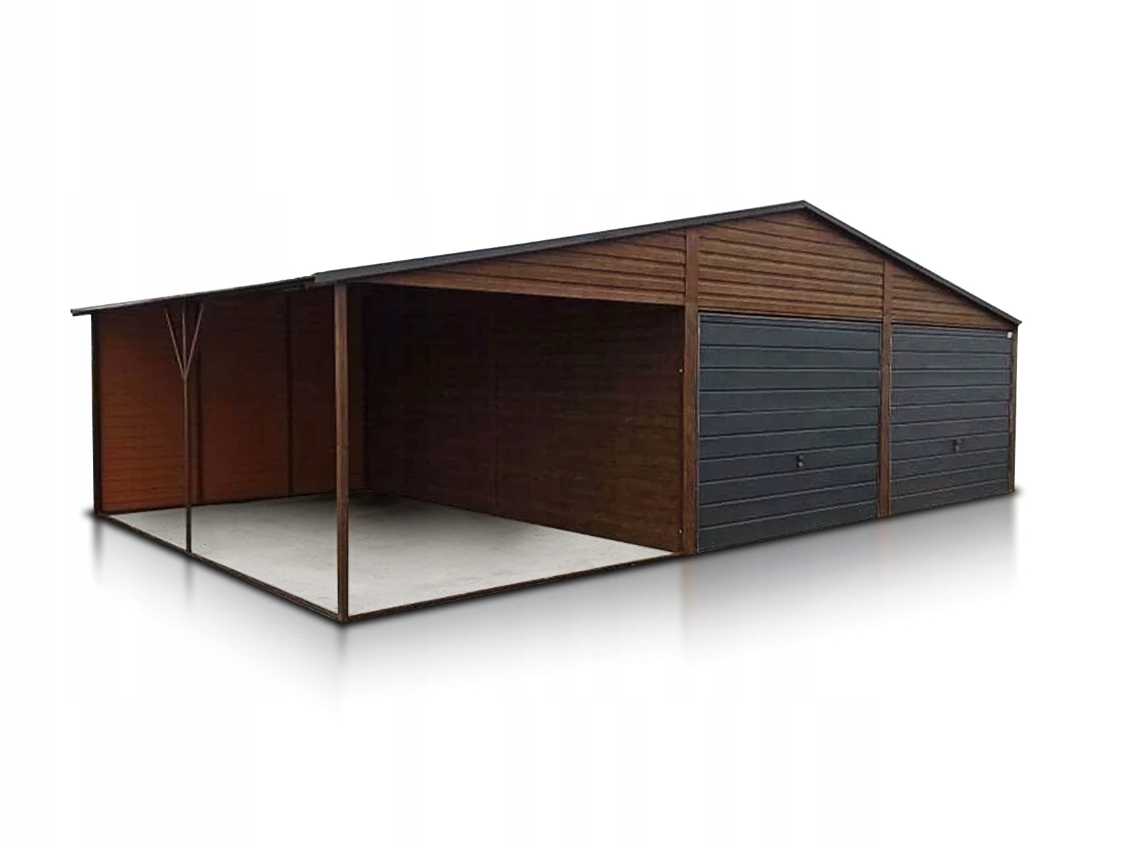 Plechová garáž 6x5 Víta 3 m, dřevěný plech, sedlový, premium