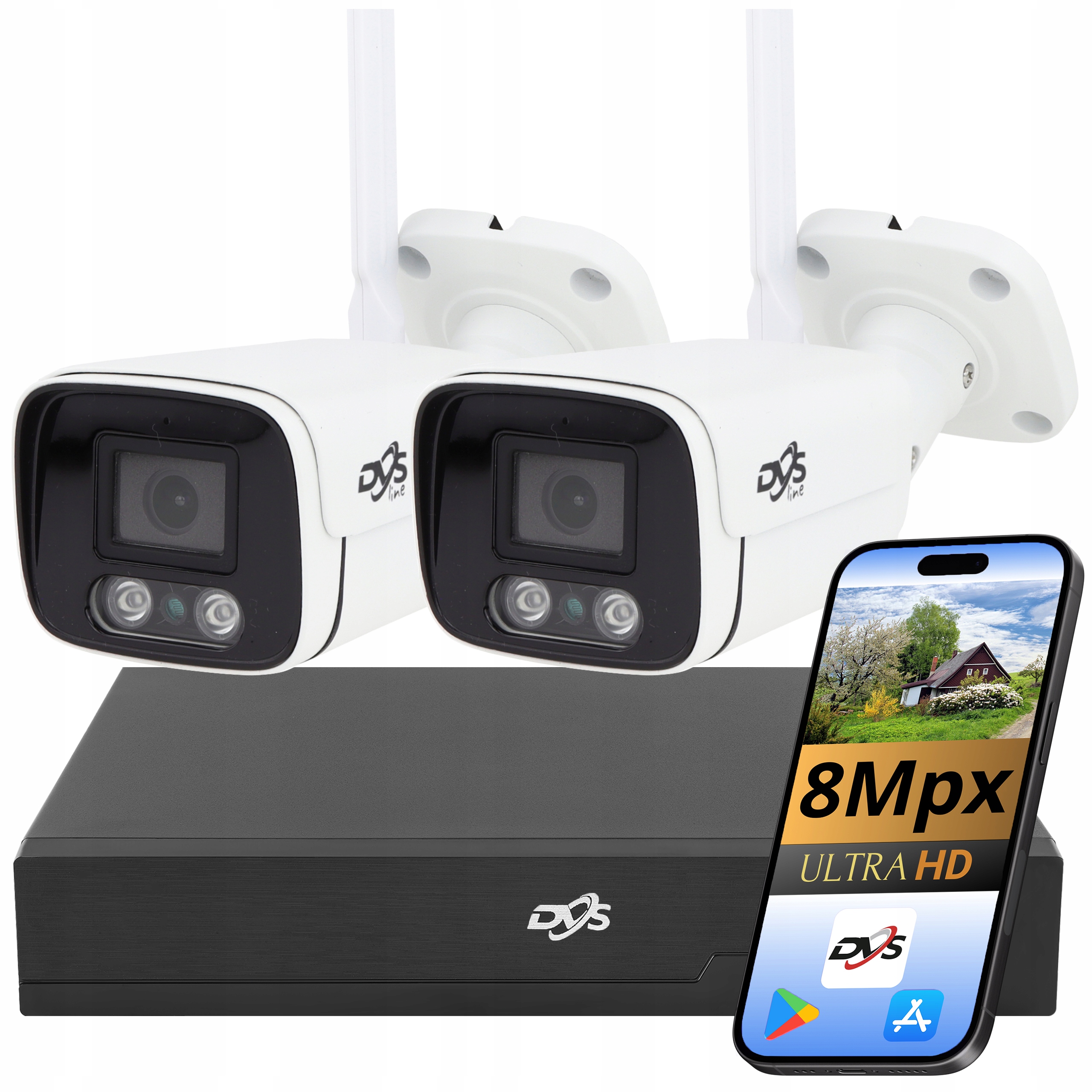 Wifi Monitoring 2x Kamera 8MPX 4K Rekordér Náhled Aplikace Camhipro