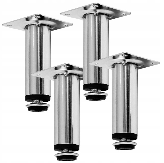 

Nóżki meblowe stalowe chrom 6 x 10 cm 4 szt.