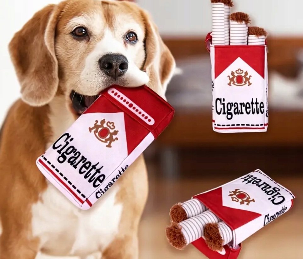 Hračka Pro Psy Pískací Hračka Cigarety Šluky Balíček cigaret