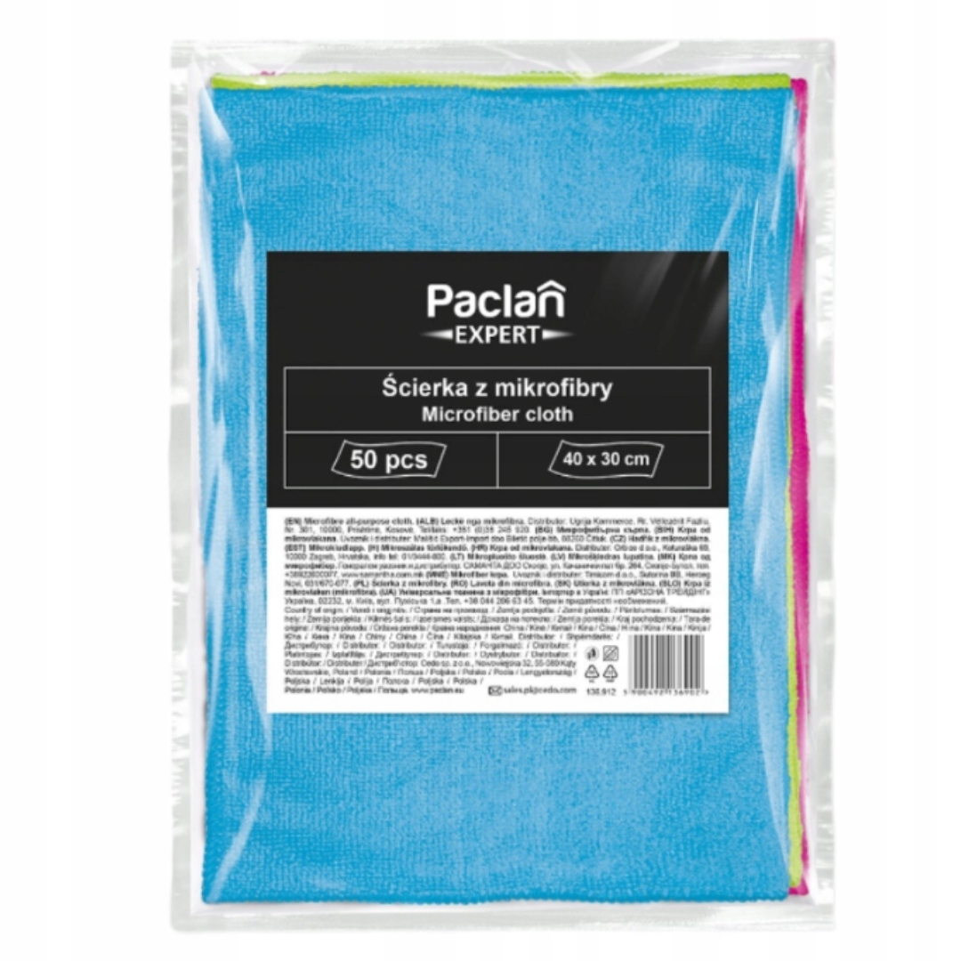 Levně Paclan Expert Měkké mikrovláknové utěrky 50 ks