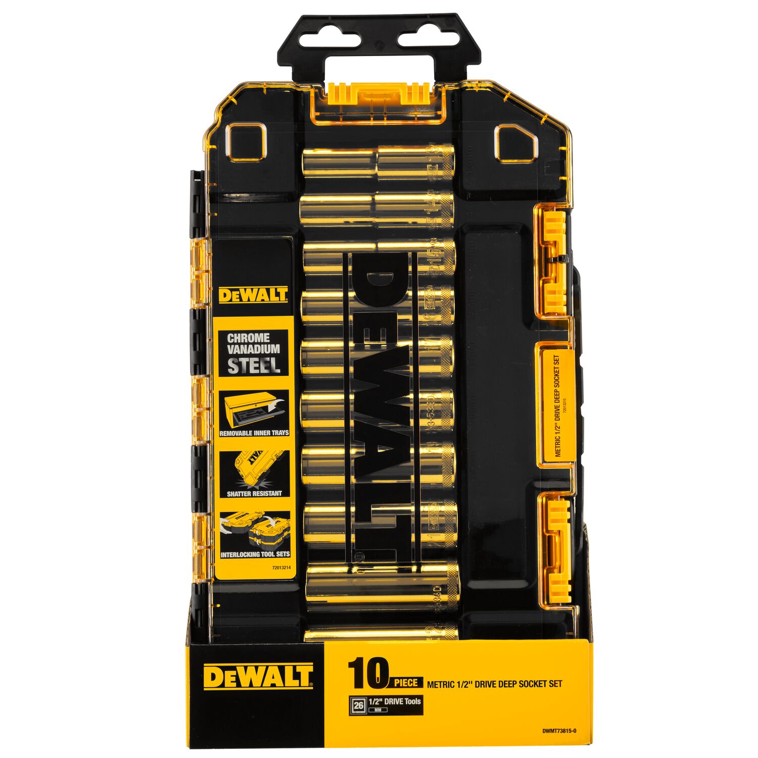 Zestaw głębokich nasadek 1/2" 10 elementów DeWALT DWMT73815-0 Liczba elementów w zestawie 10 szt.