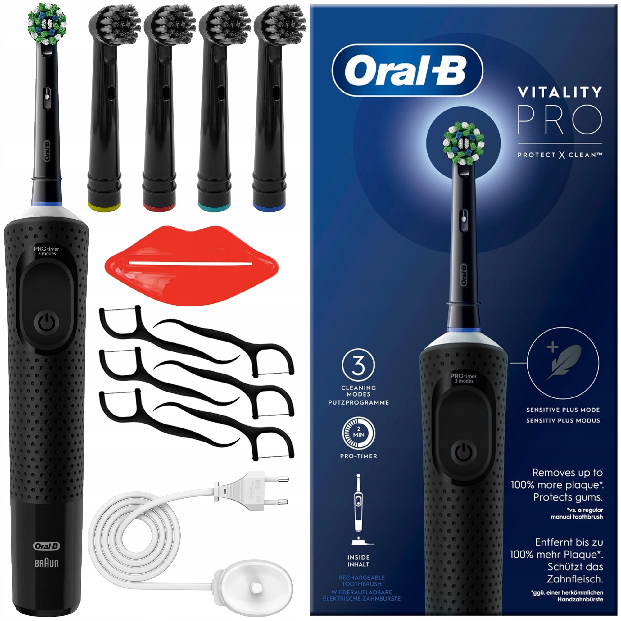 Elektryczna Szczoteczka Do Zębów Oral-b Vitality Końcówki Dodatki