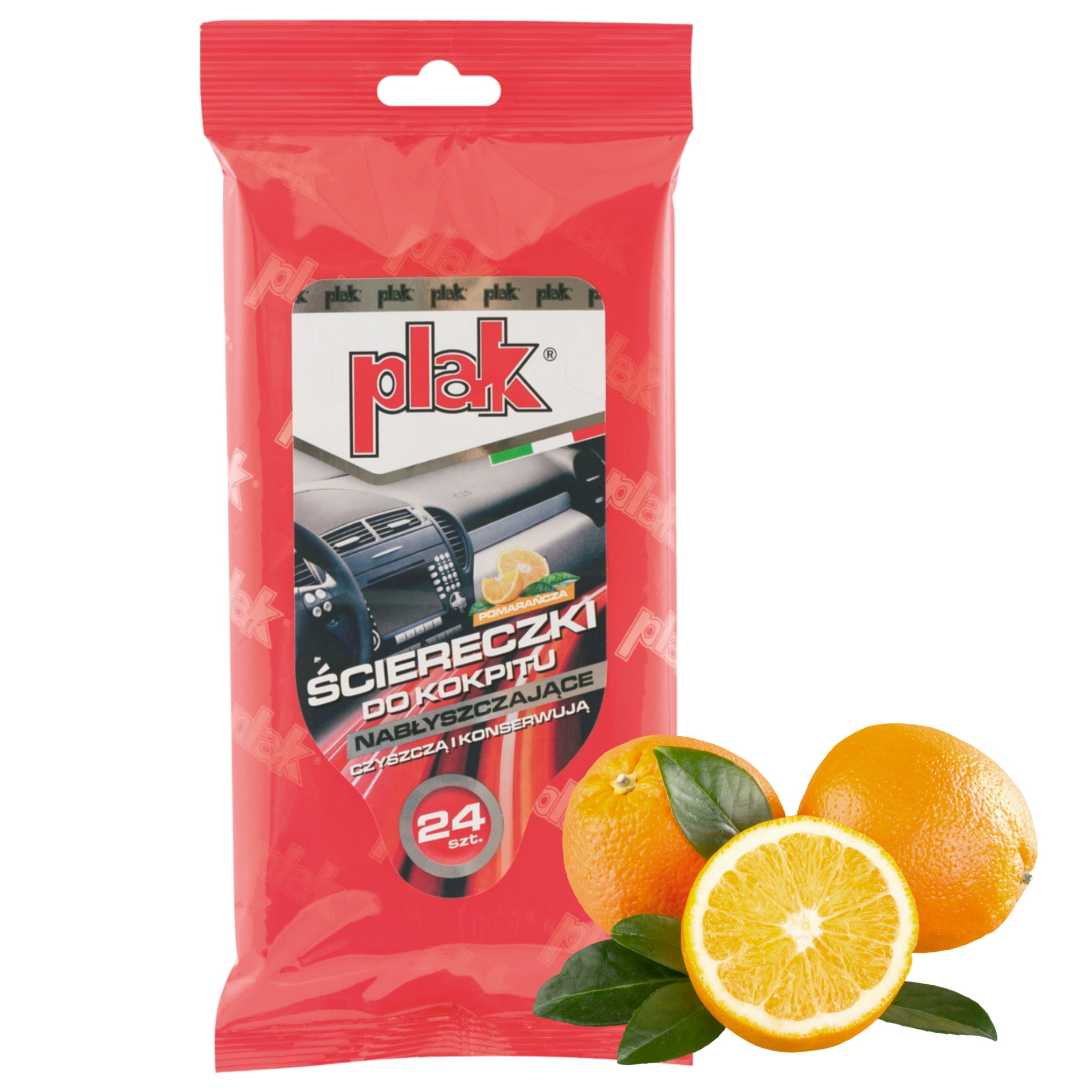 Atas Plak Ściereczki do kokpitu nabłyszczające – Pomarańcza 24 Sztuki