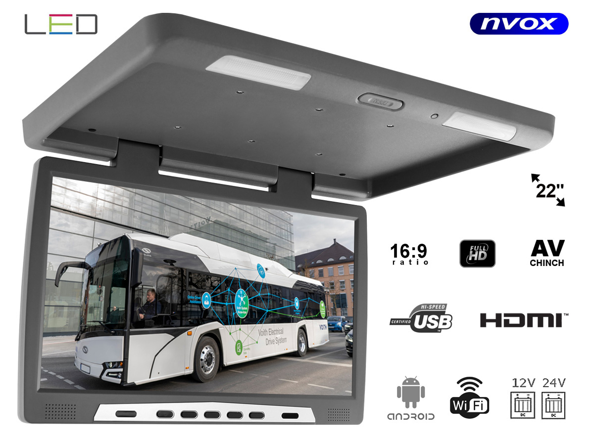 Monitor samochodowy podwieszany android 22' FullHD Stan opakowania oryginalne
