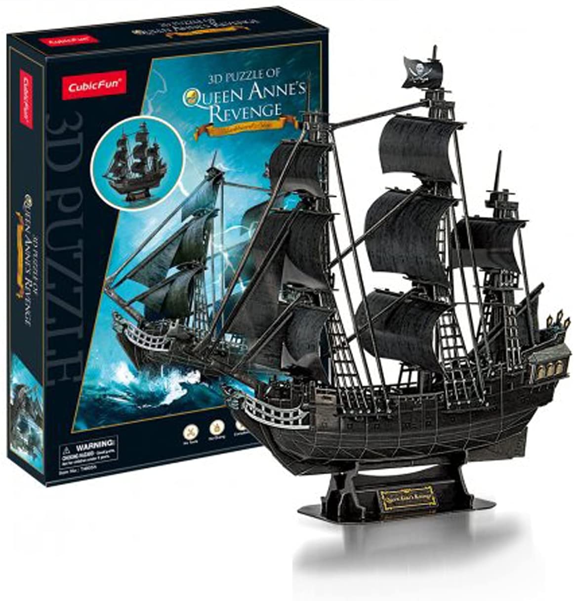 

Puzzle 3D Okręt Piracki Zemsta Królowej Anny 155el