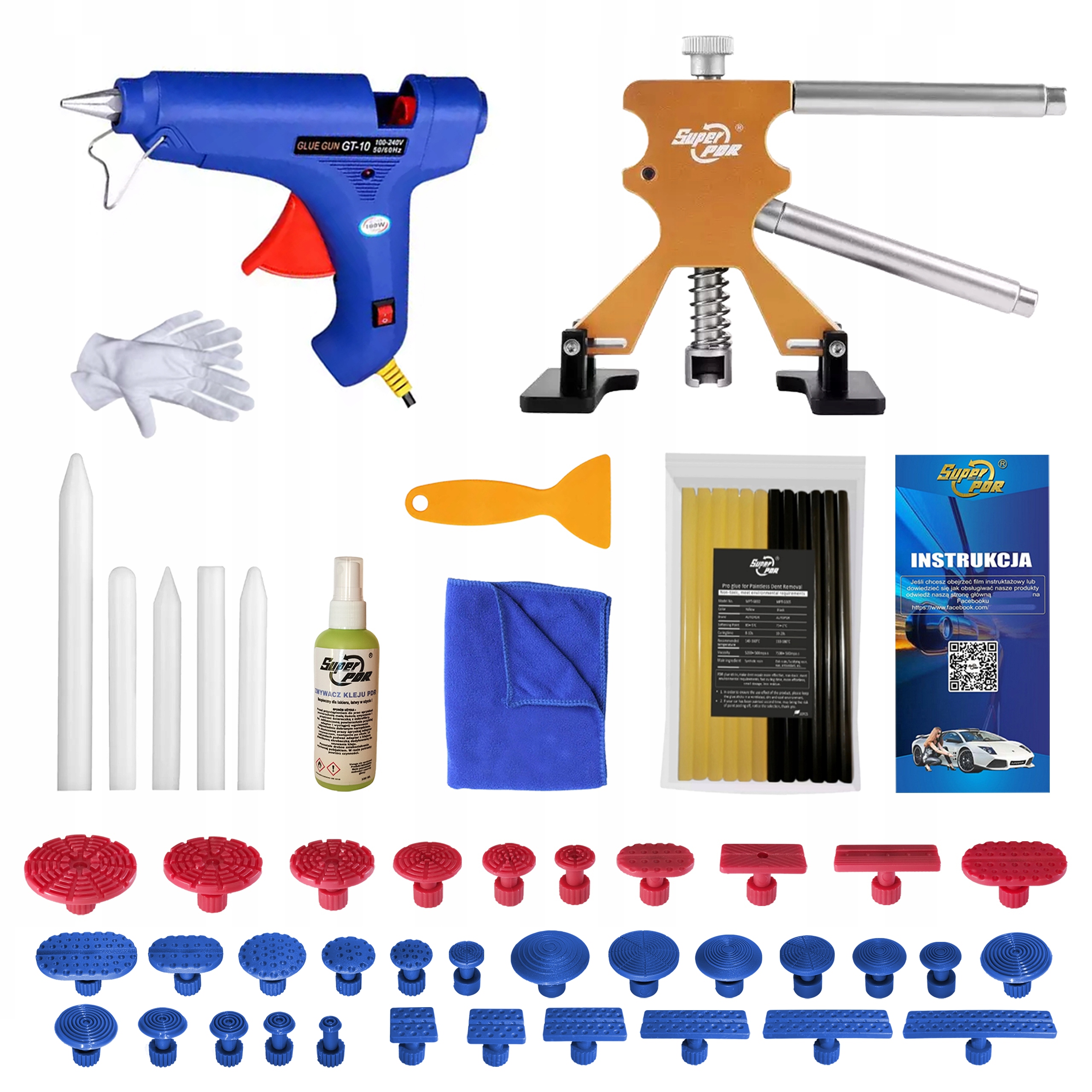 Nástroje pdr Po gradobici Sada pdr Sada pro odstraňování promáčklin