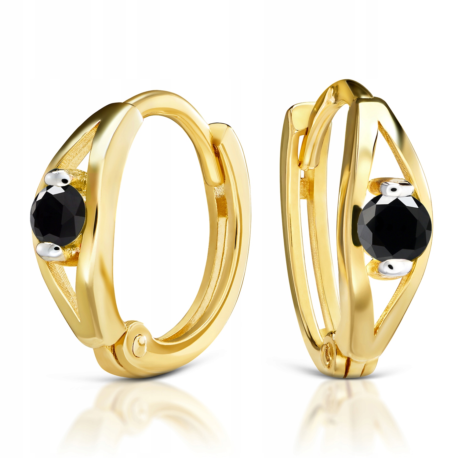 ZŁOTE KOLCZYKI Z CYRKONIAMI ZŁOTO 585 14K 2451cz-3