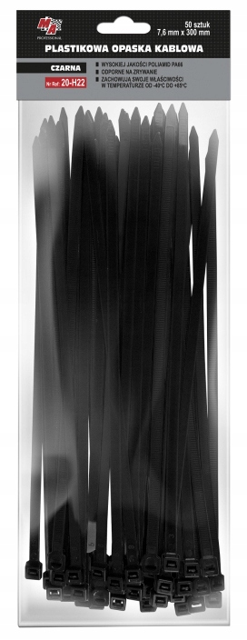 

Moje Auto Opaska Zaciskowa Czarna 7,6X300mm 50SZT