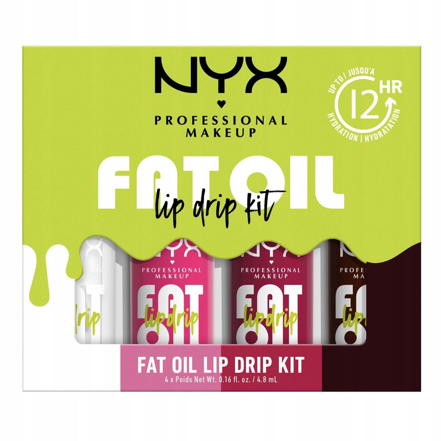 Nyx Professional Makeup Zestaw błyszczyków do ust 4 x 4,8 ml