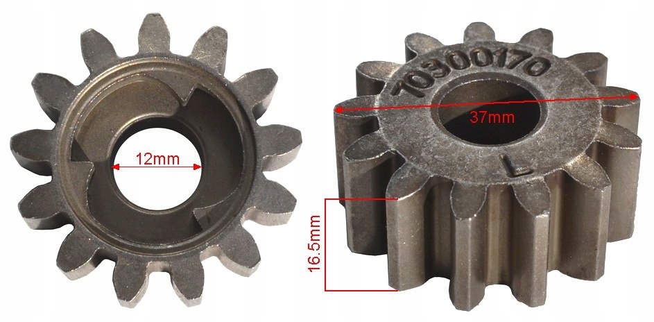 ZĘBATKA NAPĘDU KOŁA KOSIARKI LEWA 70300170000 NAC Typ zębatka