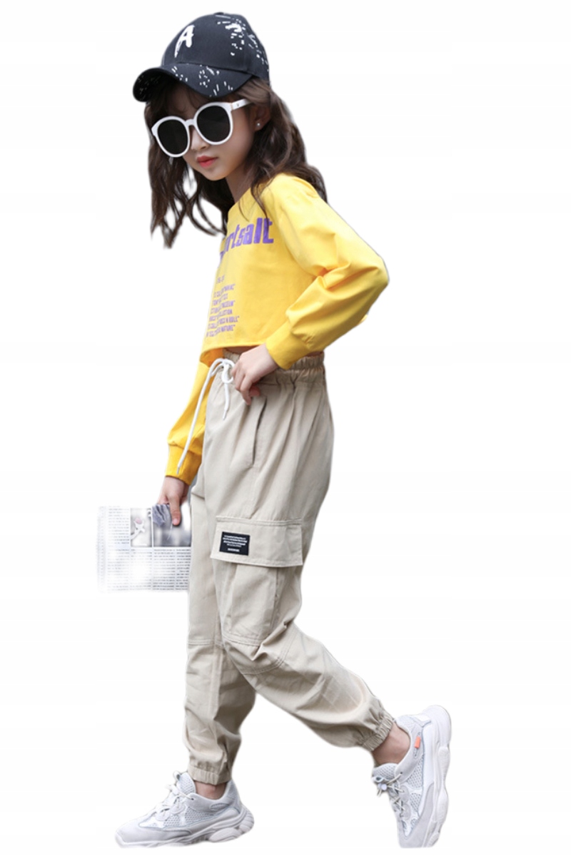 SPODNIE DZIEWCZĘCE MODNE BOJÓWKInull Sezon jesienny