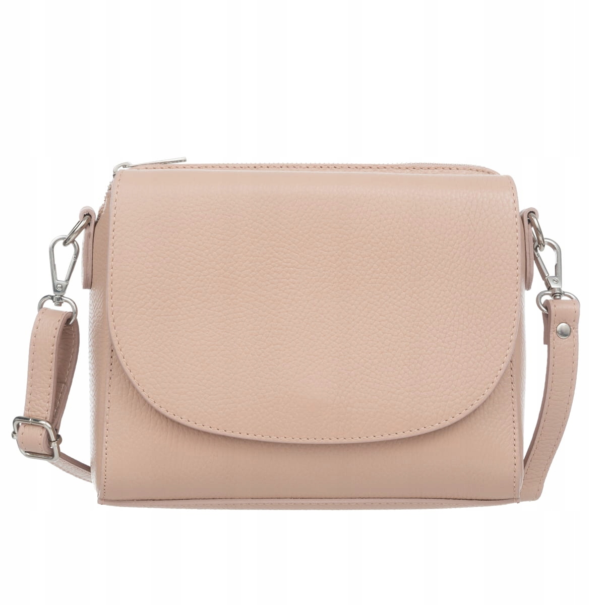 Kožená kabelka Vera Pelle Camere Pudrová