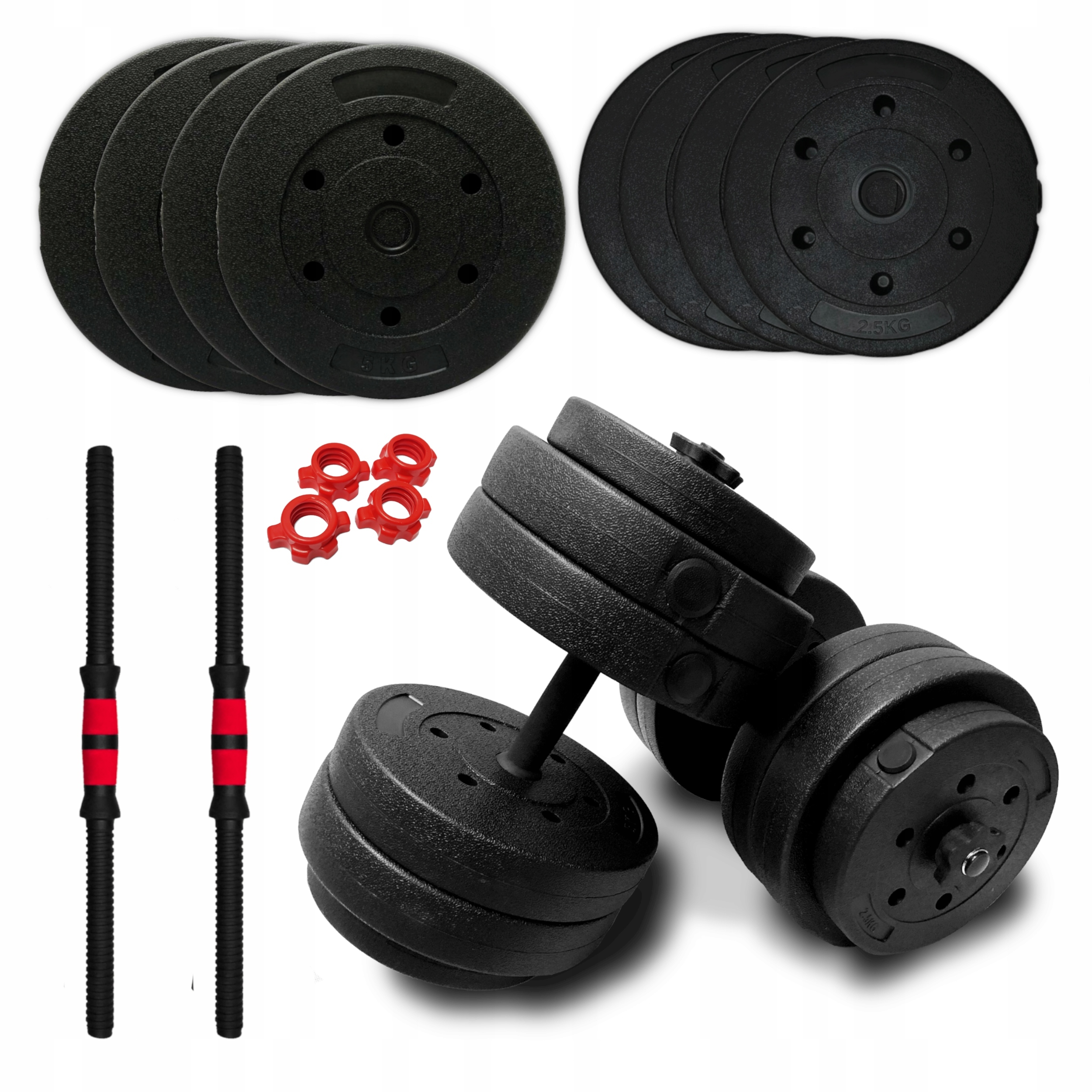 Hantle bitumiczne kompozytowe 2x25KG zestaw obciążenie hantla cement