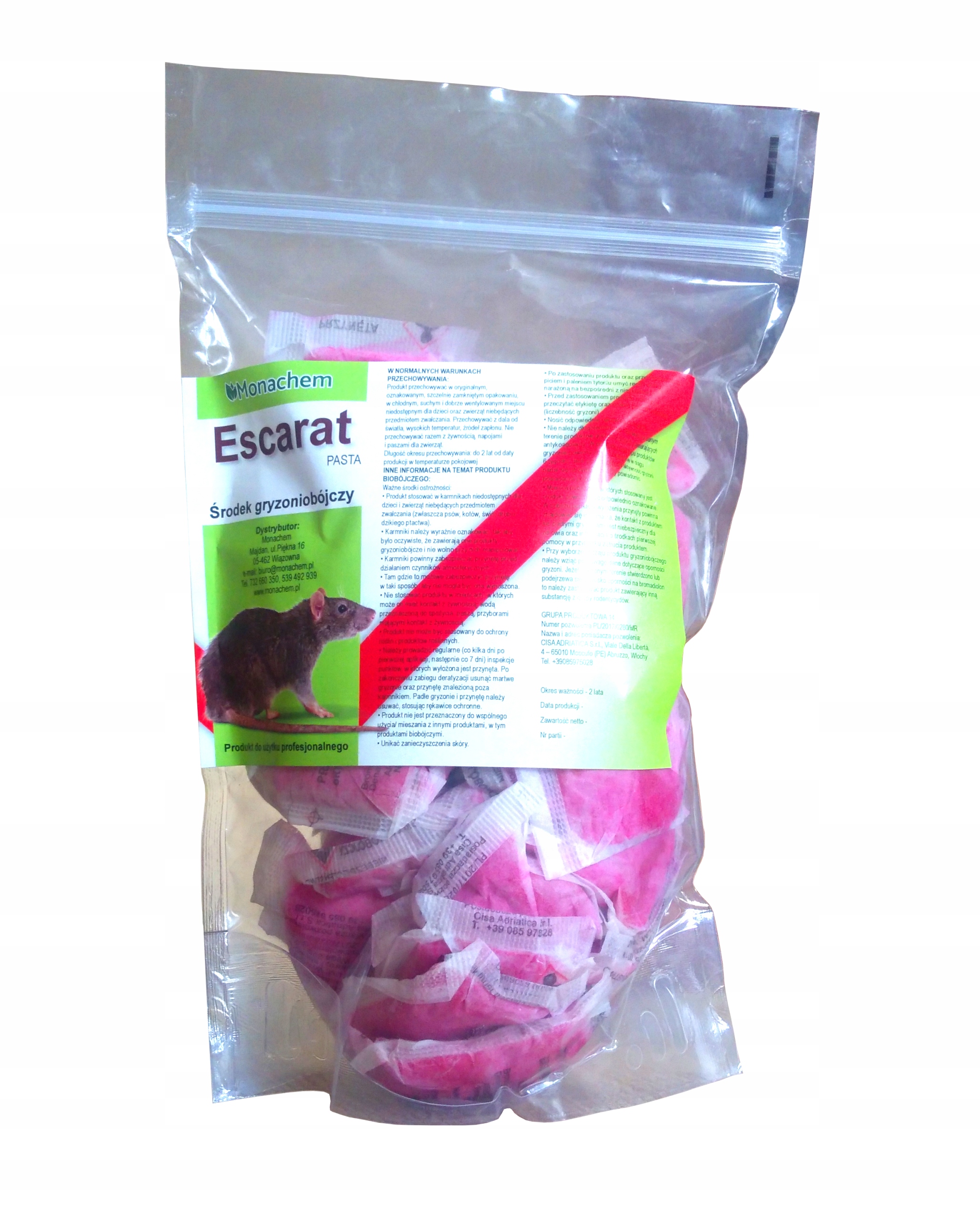 ESCARAT PASTA BROMADIOLONE 1 KG - TRUTKA NA MYSZY I NORNICE Kod producenta CISA