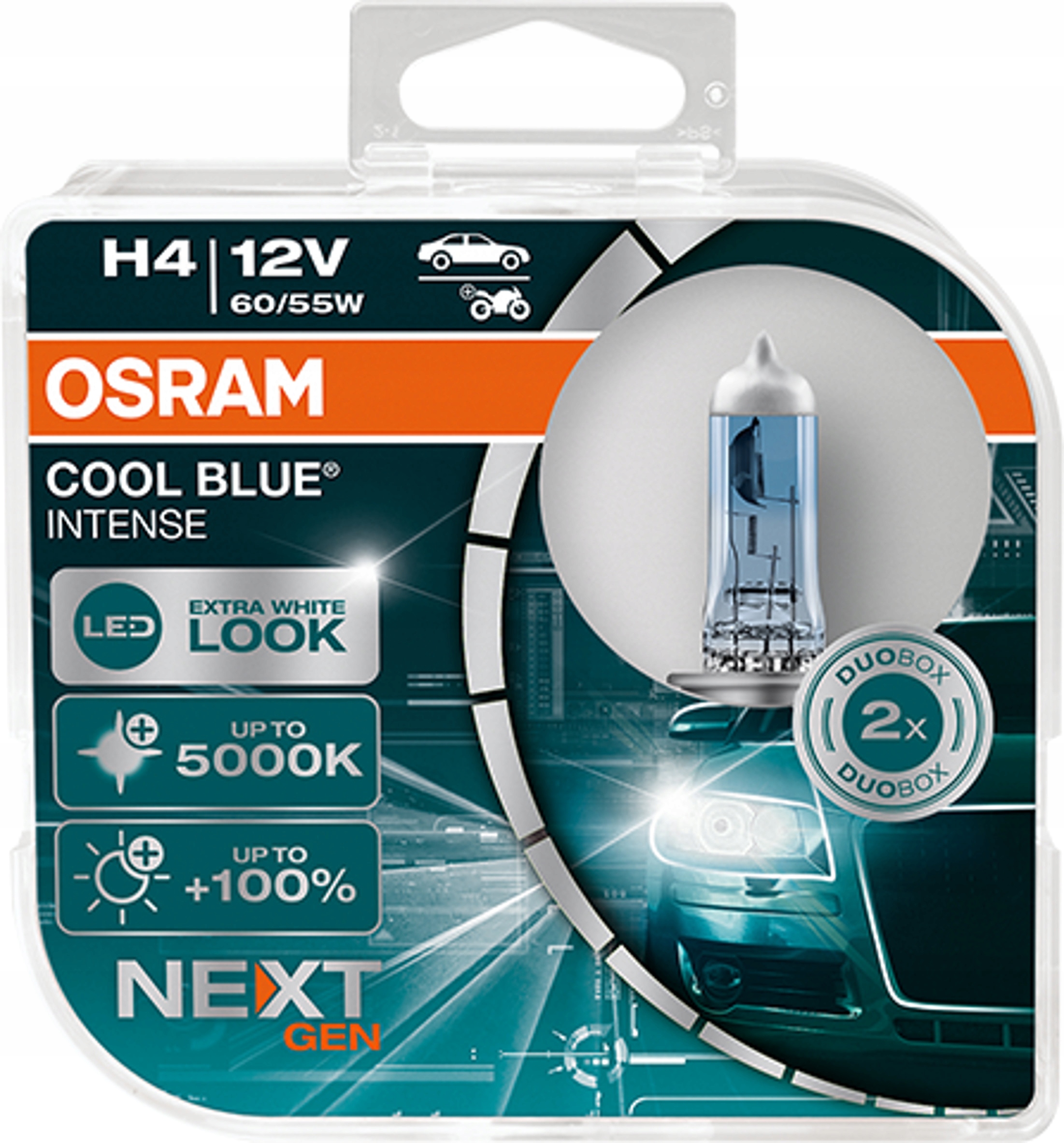 

Osram Żarówki H4 Cbi NextGen. 5000K +100% Nowość!!