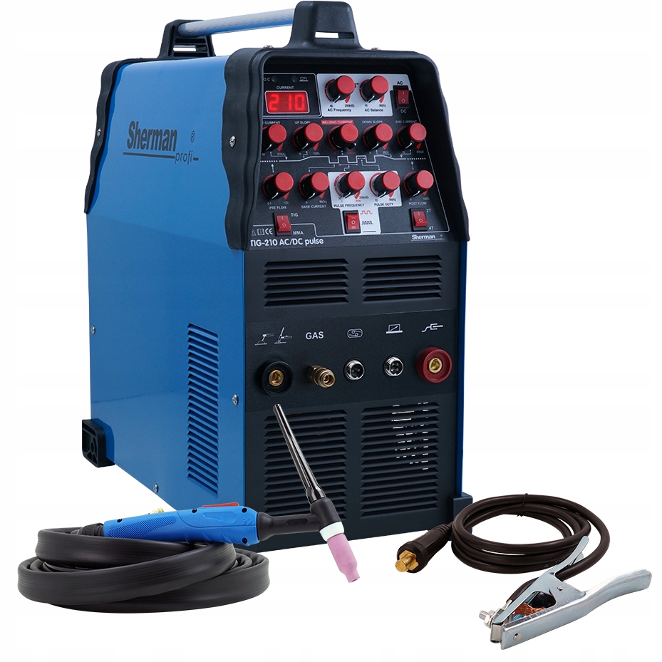 Spawarka Sherman TIG 210 AC/DC Puls zestaw 200A