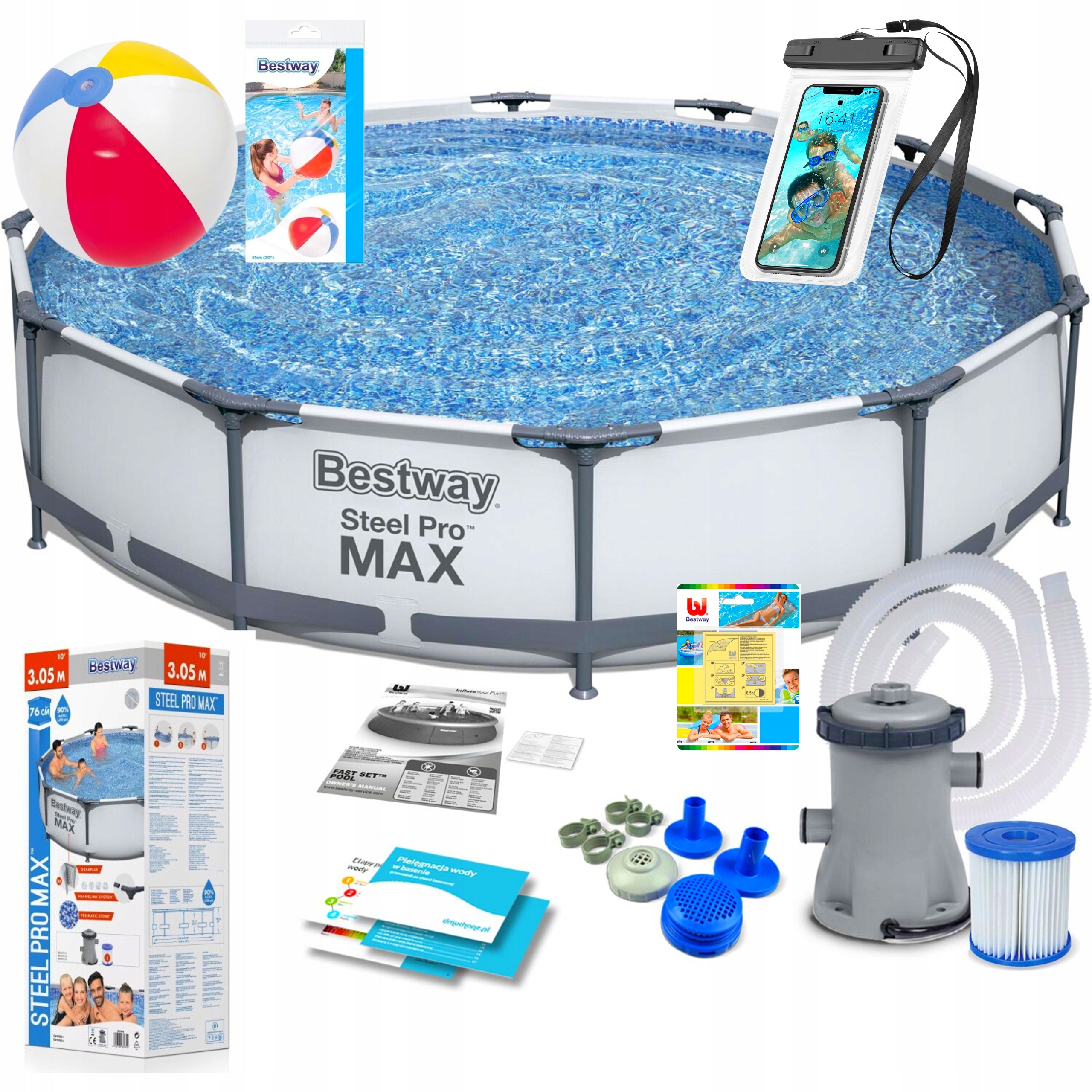 Bazen Roštový Bestway S Čerpadlom 305x76 cm 12v1 Pro Záhradný Bazen Čerpadlo