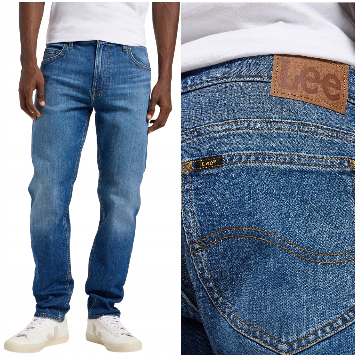 Lee Rider slim Newman lehce přiléhavé tmavé džínové kalhoty W29 L32