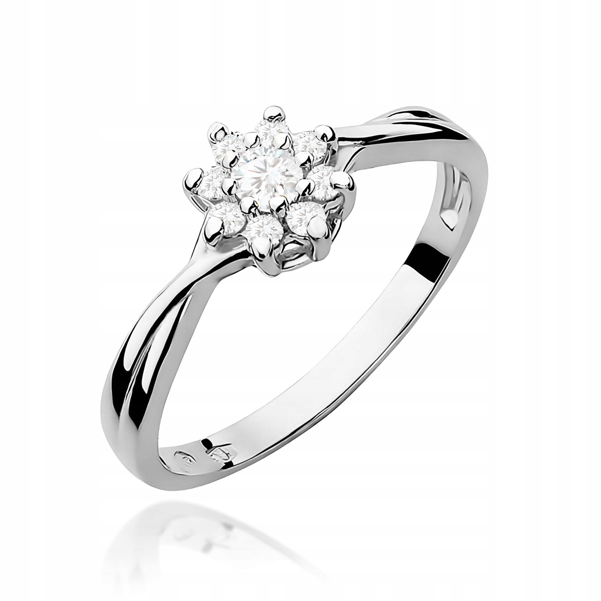 Zlatý Prstýnek 585 S Diamantem 0.22 ct Gravírování Bonus