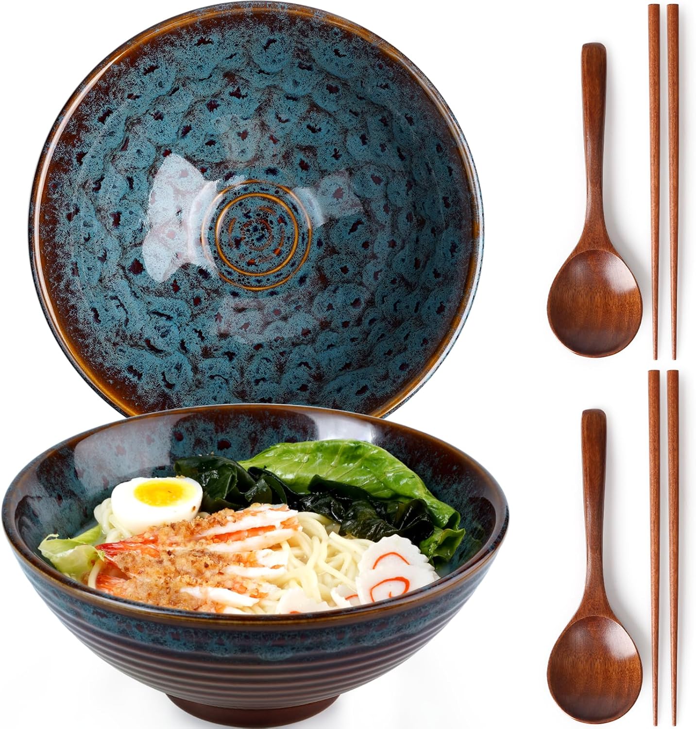 Miska na ramen 2 ks 1200 ml lyžice na ramen paličky sada na ramen