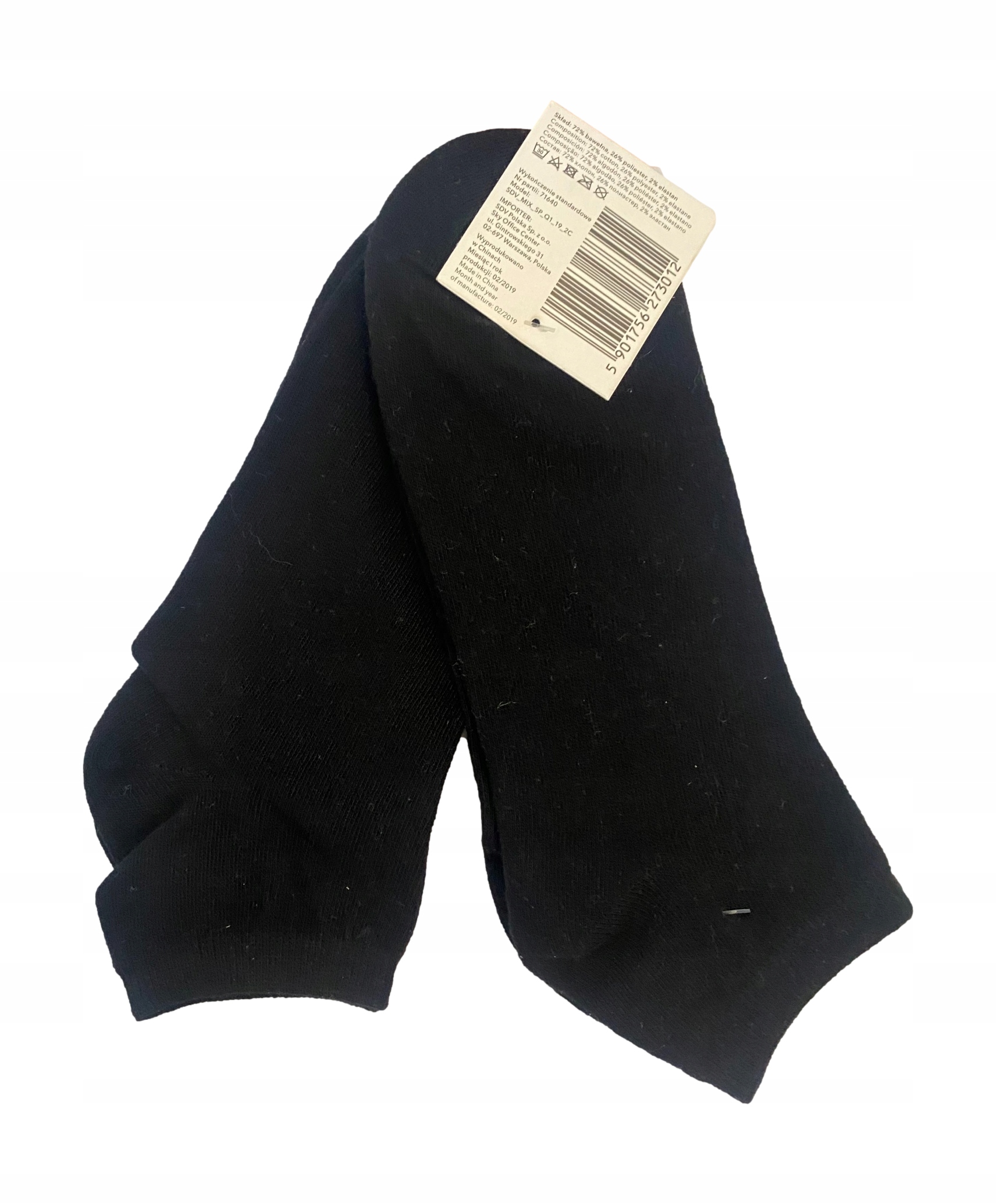 2PAK Skarpety skarpetki bawełna Czarne *40-42