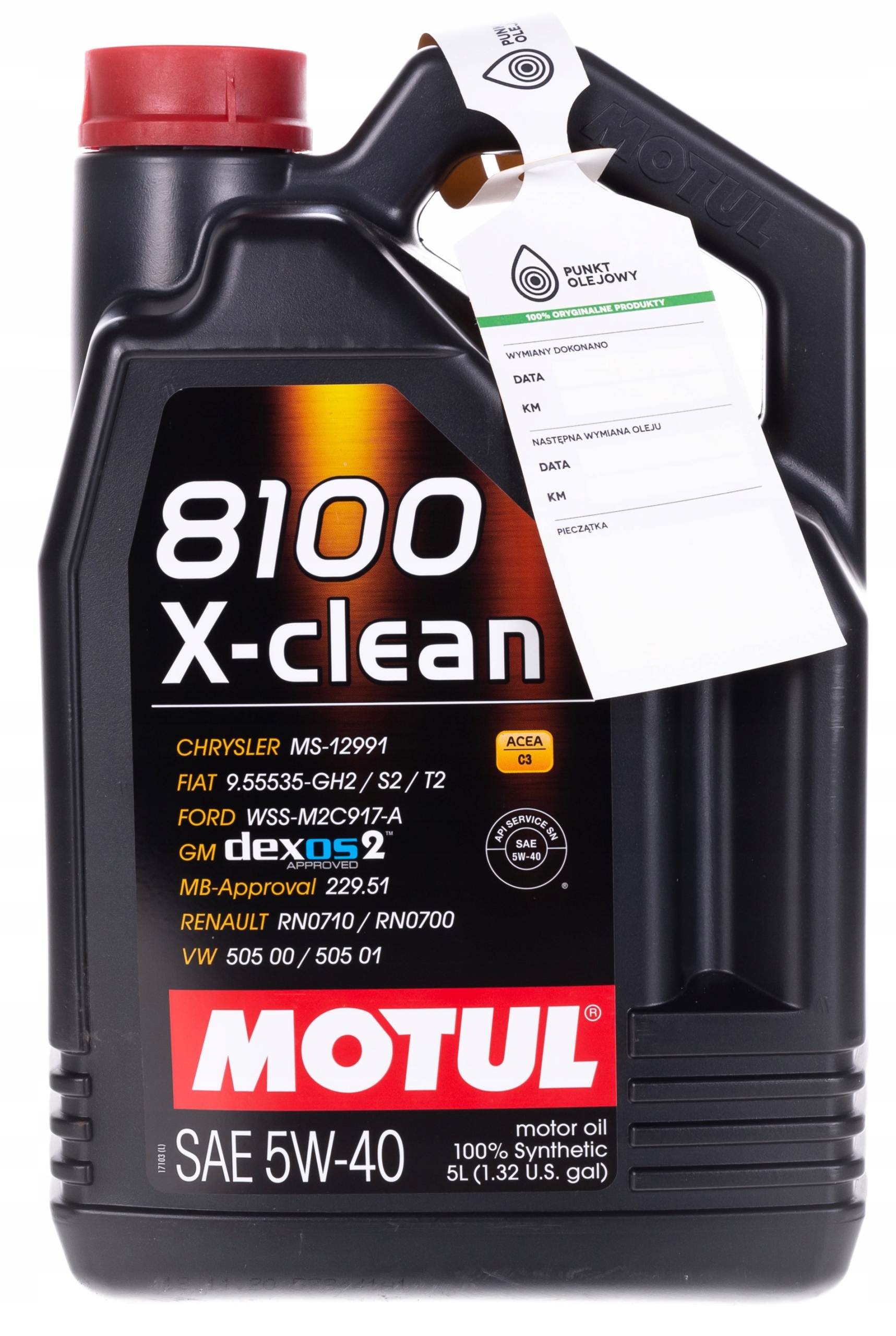 

Motul 8100 X-clean 5W40 5L