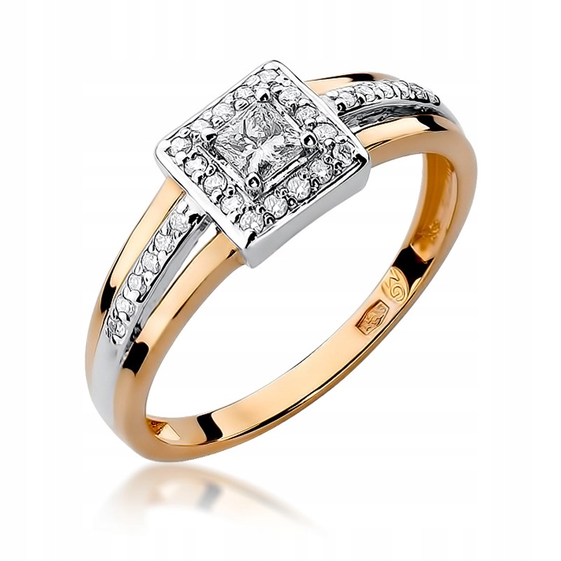 

Różowe Złoto Pierścionek Brylanty 0,29 ct 585