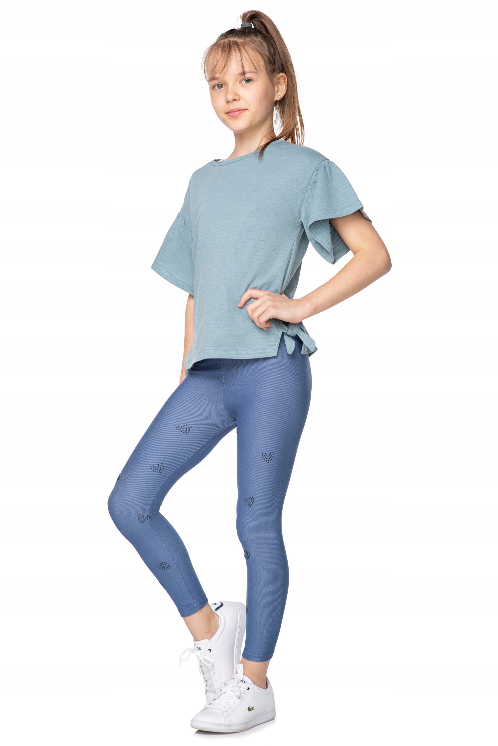 

Dziecięce Legginsy W Cekinowe Serca FS1593