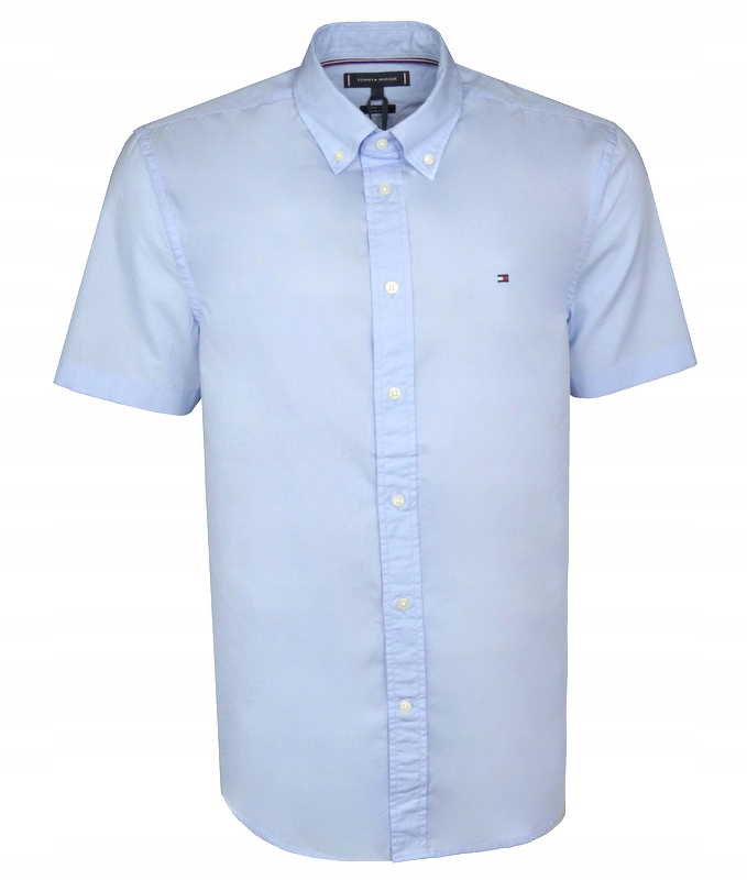Tommy Hilfiger pánská košile s krátkým rukávem, modrá, L