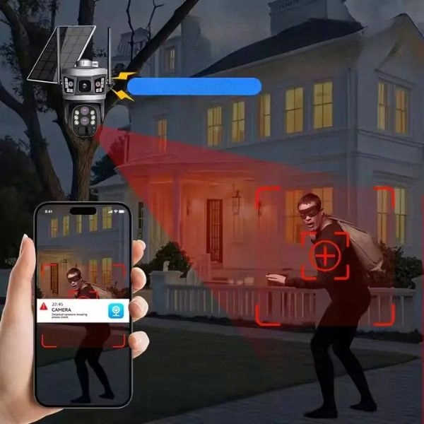Zewnętrzna kamera FULL HD dwa obiektywy 6MP 3 ekrany KARTA SIM 4G 10xZOOM Model 9925
