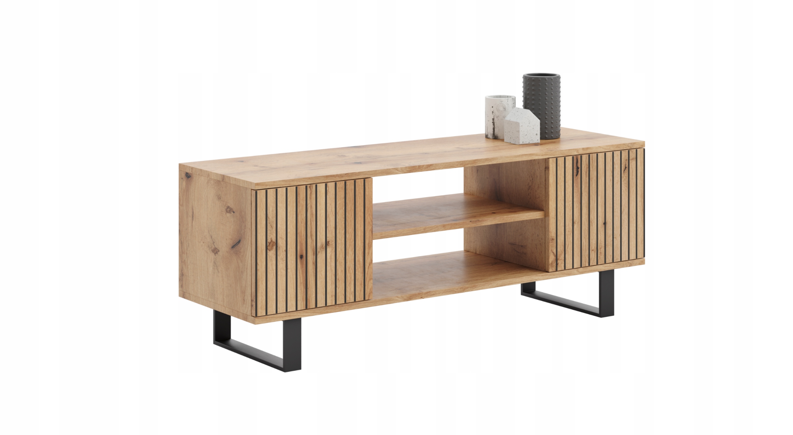 Stolík Rtv 155 cm loft dub craft zlatý lamely Obývacia izba