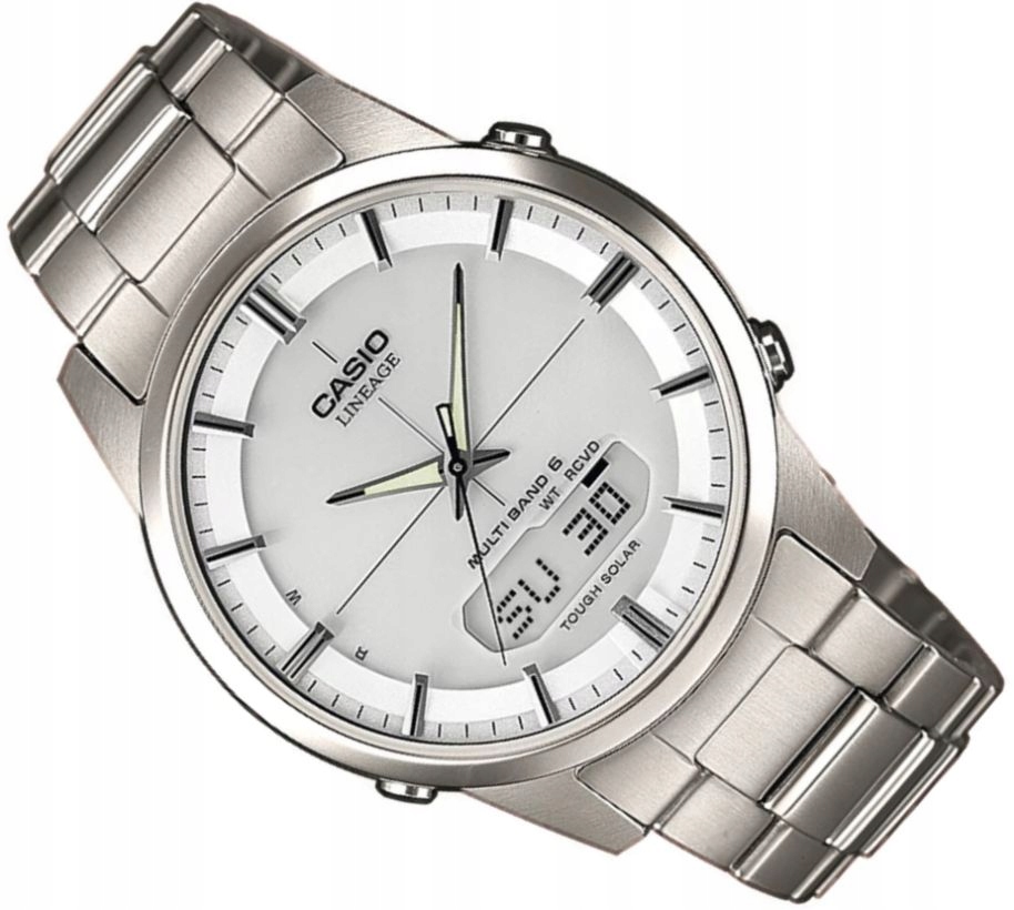 Titanové Pánské Hodinky Casio LCW-M170TD-7AER Safír Titan Řízený Rádiem