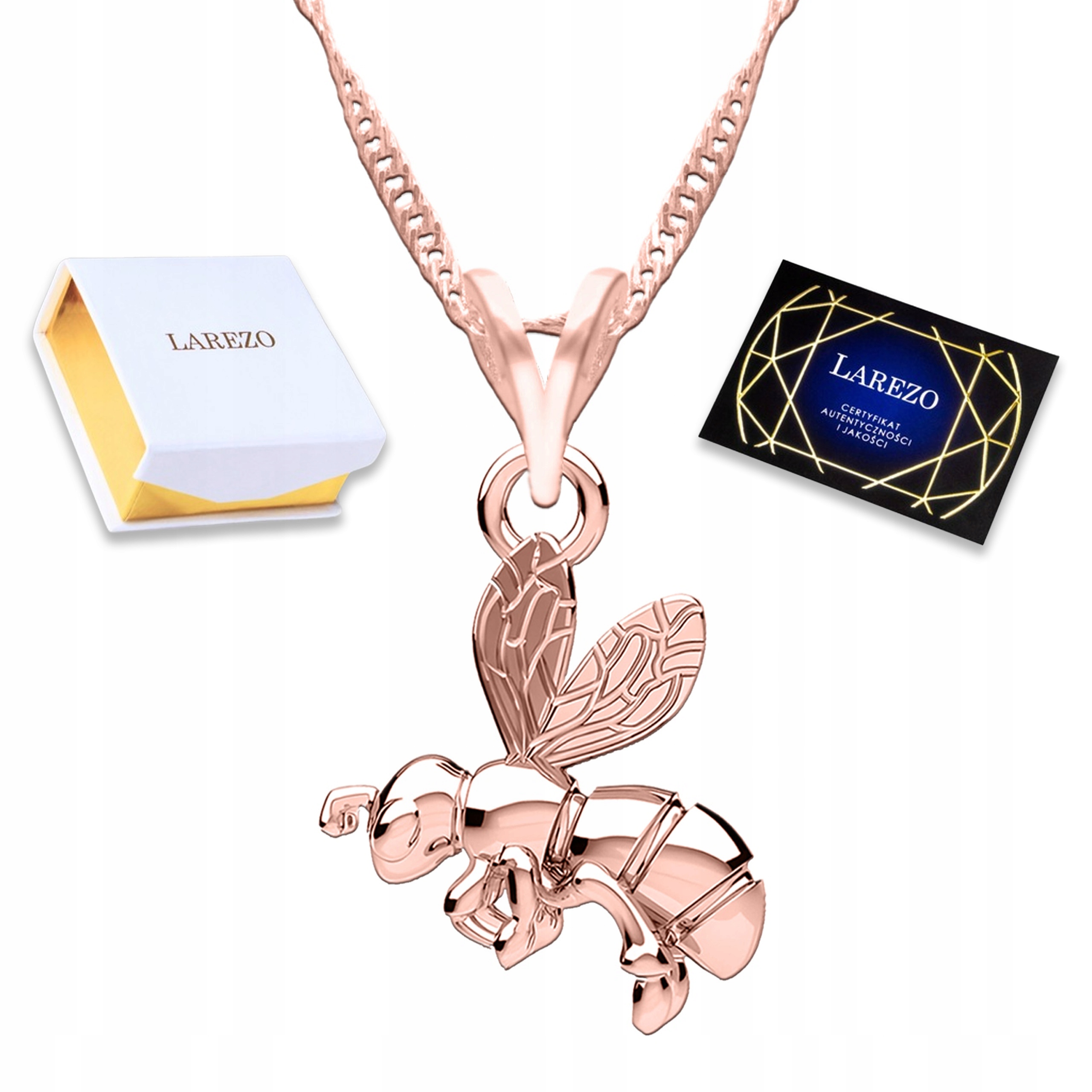 Pozlacený náhrdelník s včelkou Včela Příroda Stříbro 925